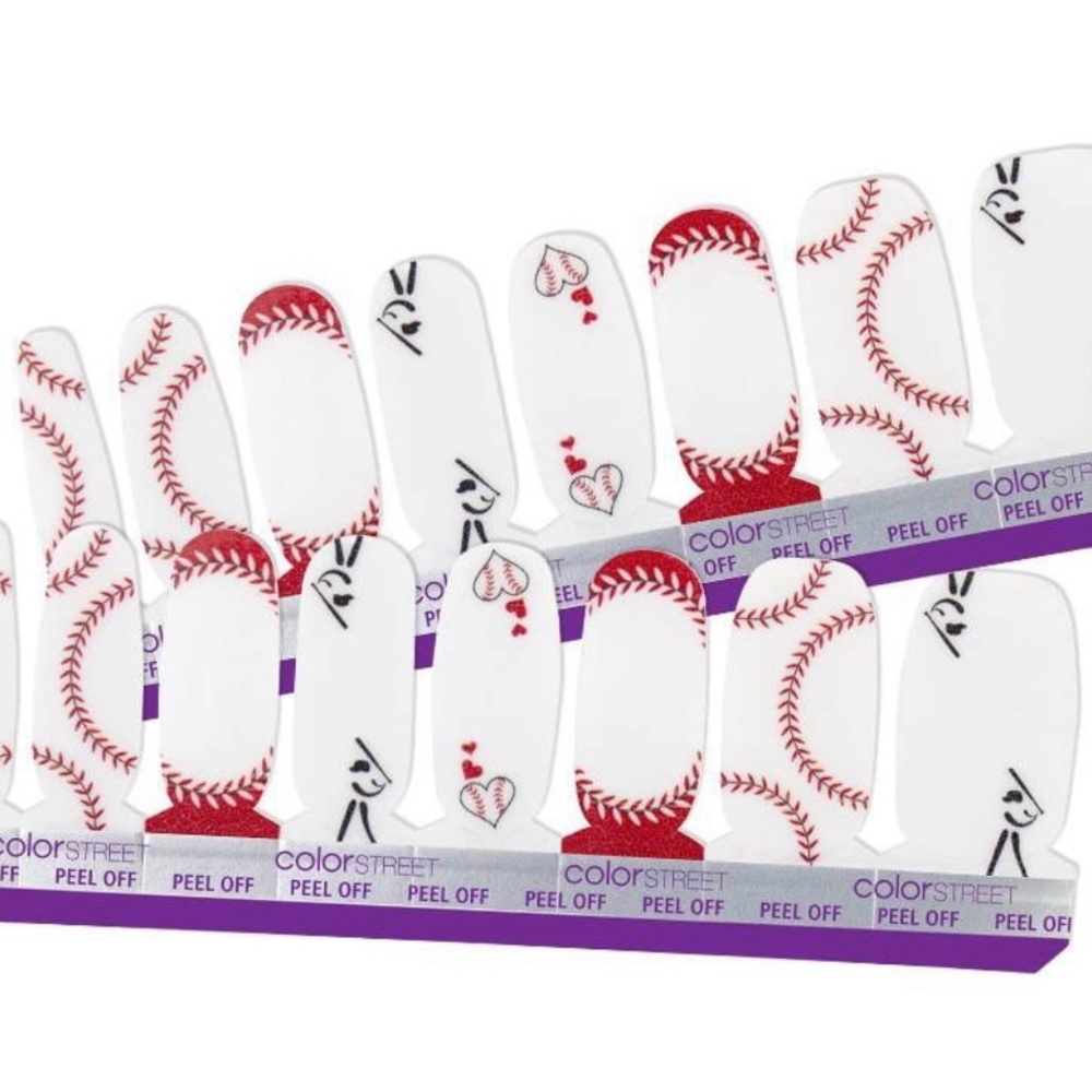 *Retired* Color Street: All About That Base | Baseball Red Clear Overlay Spring - Picture 11 of 11